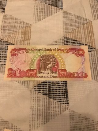 Authentic 4 X 25,  000 Iraqi Dinar Notes