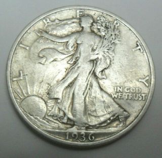 1936 S Walking Liberty Half Dollar F - Fine