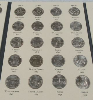 1999 - 2008 US State Quarters Complete Set of 52 - Coins in Album 6