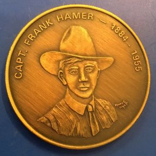 Texas Ranger Hall Of Fame Capt Frank Hamer Coin Medal Police Law Enforcement
