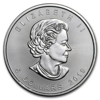 2019 1 oz Canadian Silver Maple Leaf 5 Dollar Coin 1 2