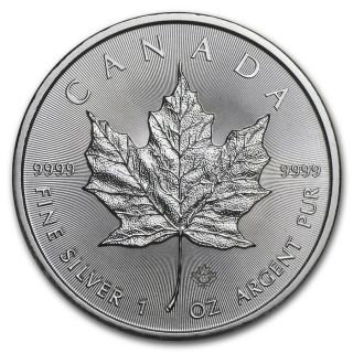 2019 1 oz Canadian Silver Maple Leaf 5 Dollar Coin 1 3