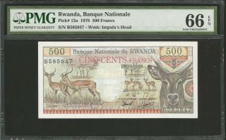 Rwanda,  500 Francs (1978) Pmg 66 Unc