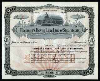 190_ North Dakota: Heerman’s Devils Lake Line Of Steamboats