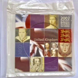 2002 Brilliant Coin Set United Kingdom Royal Uncirculated Queens Of England