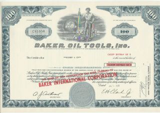 Baker Oil Tools,  Inc.  Stock Certificate California