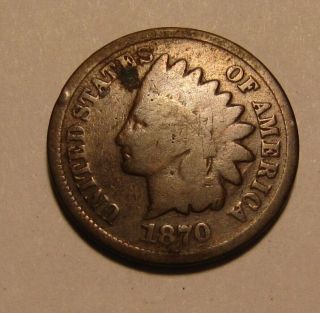 1870 Indian Head Cent Penny - - 21sa