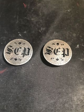 1872 And 1878 Love Token Buttons.