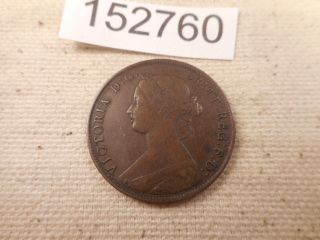 1861 Great Britain Half Penny Collector Grade Album Coin - 152760 2