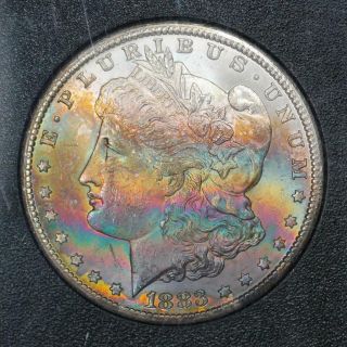 1883 - Cc Morgan Silver Dollar Gsa Ngc Ms64 Star Vibrant Rainbow Toning