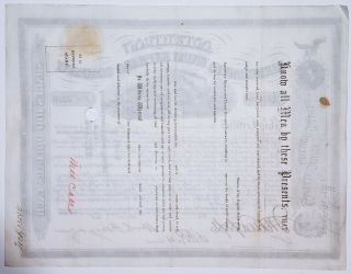 WILLIAM G.  FARGO 1868 Signed Express Co.  Stock Certificate 2