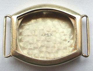Vintage 14k Solid Yellow Gold Apex Wrist Watch Case 7.  9 G Scrap/non Vgc