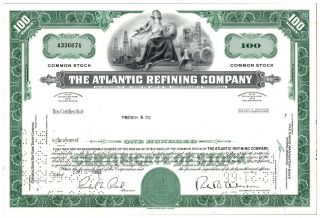 The Atlantic Refining Company Stock Certificate 100 Shares