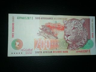 1994 South Africa 200 Rand - Signed By Chris Stals 9685287