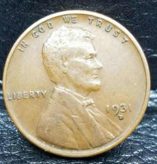 1931 - D Lincoln Wheat Penny Cent - " Key Date ".  Extremely Fine Detail