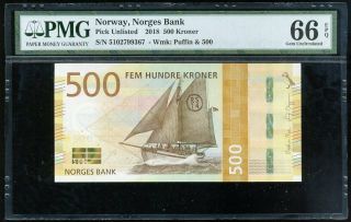 Norway 500 Kroner 2018 P Gem Unc Pmg 66 Epq