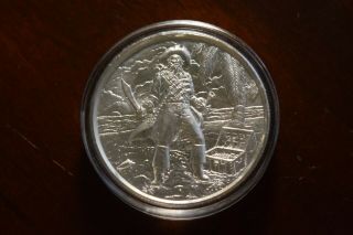 Privateer Series Ultra High Relief 2 Oz.  999 Silver No Prey No Pay Pirate Round