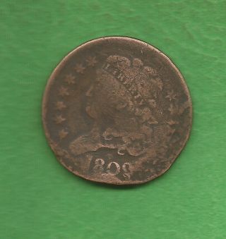 1809 Classic Head Half Cent,  First Year Of Series