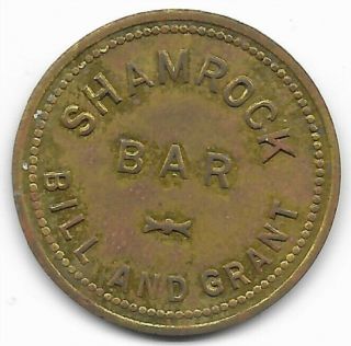 Claypool Arizona Br Shamrock Bar (- 1940s - 1950s) Good For 25c Trade Token