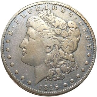 1895 - S Morgan Silver Dollar Middle Grade Authentic Collectible Semi Key Date