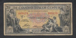 1935 Canadian Bank Of Commerce 20 Dollars