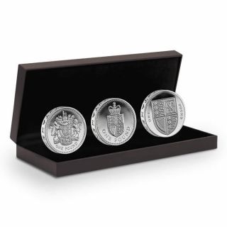 The 30th Anniversary (2013) Of The £1 Silver Proof Three - Coin Set