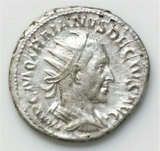 Ancient Coins Trajan Decius (ad 249 - 251),  Ar Antoninianus,  Rome.  Obverse