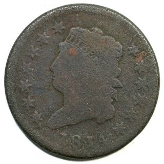 1814 Classic Head Large Cent Coin 1c