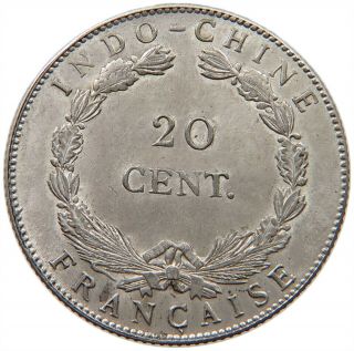 Indochina 20 Centimes 1920 Top Rare T77 195