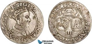 Ac849 Lithuania,  Sigismund Ii August Of Poland,  4 Groschen 1565,  Vilnius,  Silver