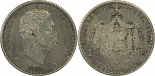 1883 Kingdom Of Hawaii Dollar Akahi Dala Xf Details Silver Xx18