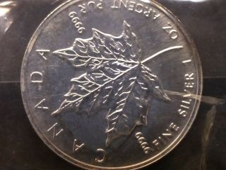 1996 Canada 5 Dollar Silver Coin Maple Leaf