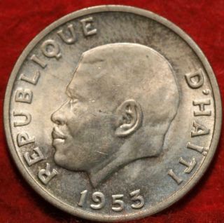 1953 Haiti 10 Centimes Foreign Coin
