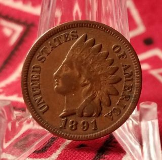 1891 Indian Head Penny Extra Fine Details 22