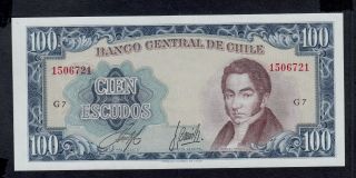 Chile 100 Escudos (1962 - 75) G7 Pick 141 Unc.