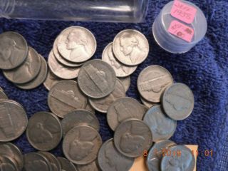 1938 Jefferson Nickel Roll 40 Coins - Xf - Au (ee)