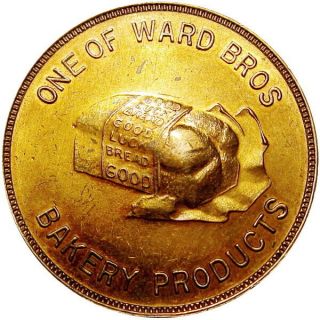Pre 1933 York City Good Luck Swastika Token Ward Brothers Bakery Bread Loaf