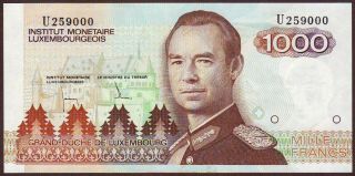 Luxembourg 1000 Francs Nd (1985) Gem Unc