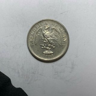1898 Cn M Mexico Silver 20 Centavos