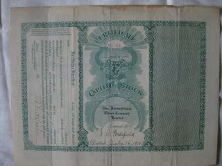 THE PENNSYLVANIA MINES COMPANY LTD 1912 ONTARIO MINES 200 Share Stock 3