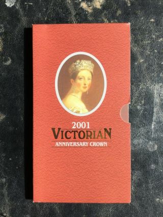 2001 Uk Victorian Anniversary Crown Commemorative 5 Pounds Unc W/ Folder