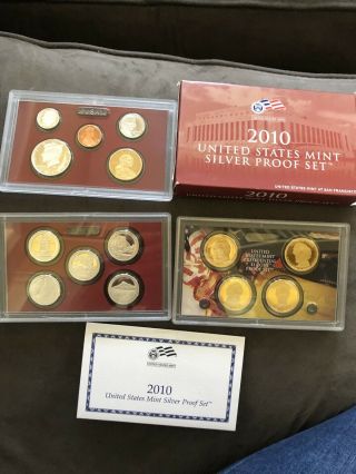 2010 - S United States Silver Proof Set W/ Box &