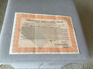 Stock Trust Certificates (6) of Oregon - Pacific Timber & Lumber Co. 5