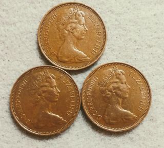 1971 Queen Elizabeth Ii Pence Coin 2 Pence " Rare "