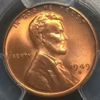 1949 - S Lincoln Cent Pcgs Ms66rd