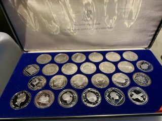 Complete Treasure Coins Of The Caribbean 1985 Silver Proof - 25 Coins