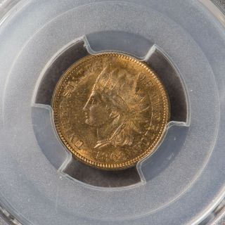 1868 INDIAN HEAD 1C SMALL CENT PCGS & CAC MS 63 RB COIN FOR GRADE R116 4