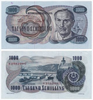 Austria,  1000 Schilling 1961,  Pick 141a,  Vf,
