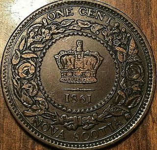 1861 NOVA SCOTIA LARGE CENT PENNY - example 2