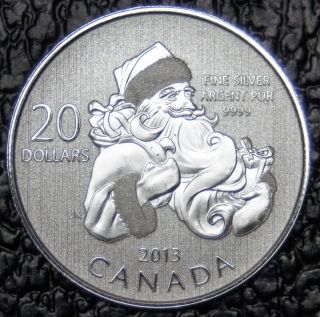 2013 Canada 20 Dollars -.  9999 Fine Silver - Santa Claus - Great Christmas Gift